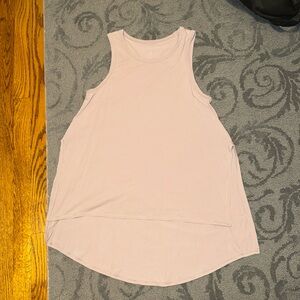 Lululemon yoga tank split seem blush pink L Large